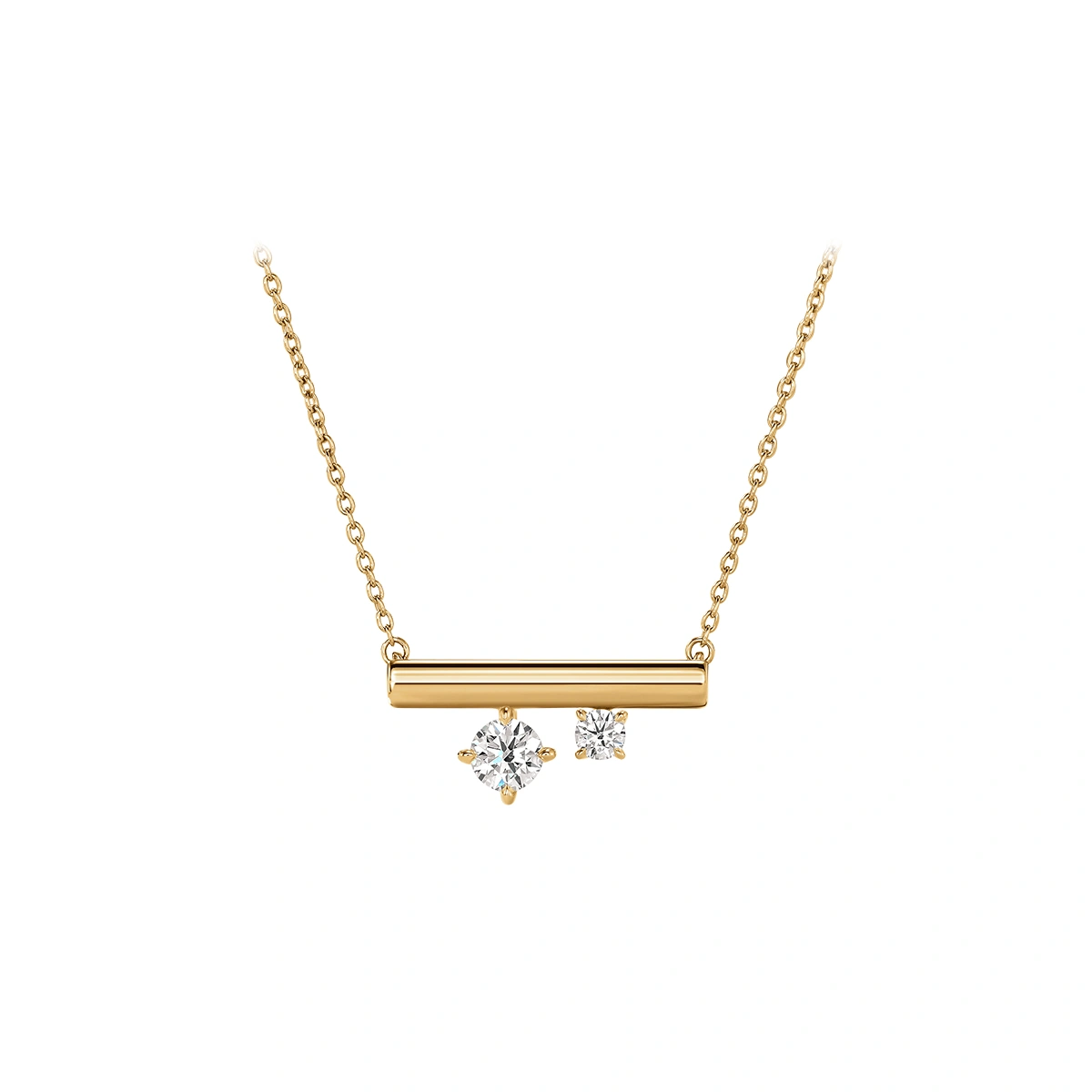 18K/750 Yellow Gold diamond necklace