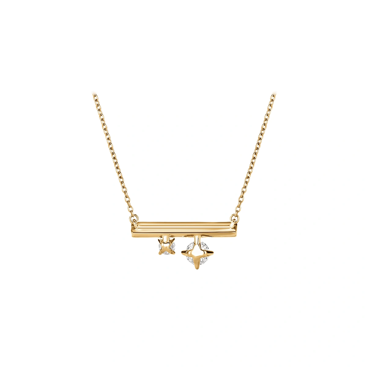 18K/750 Yellow Gold diamond necklace