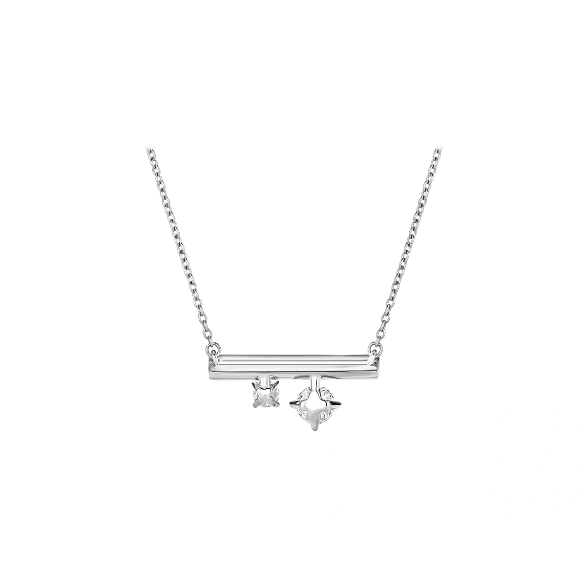 18K/750 White Gold diamond necklace