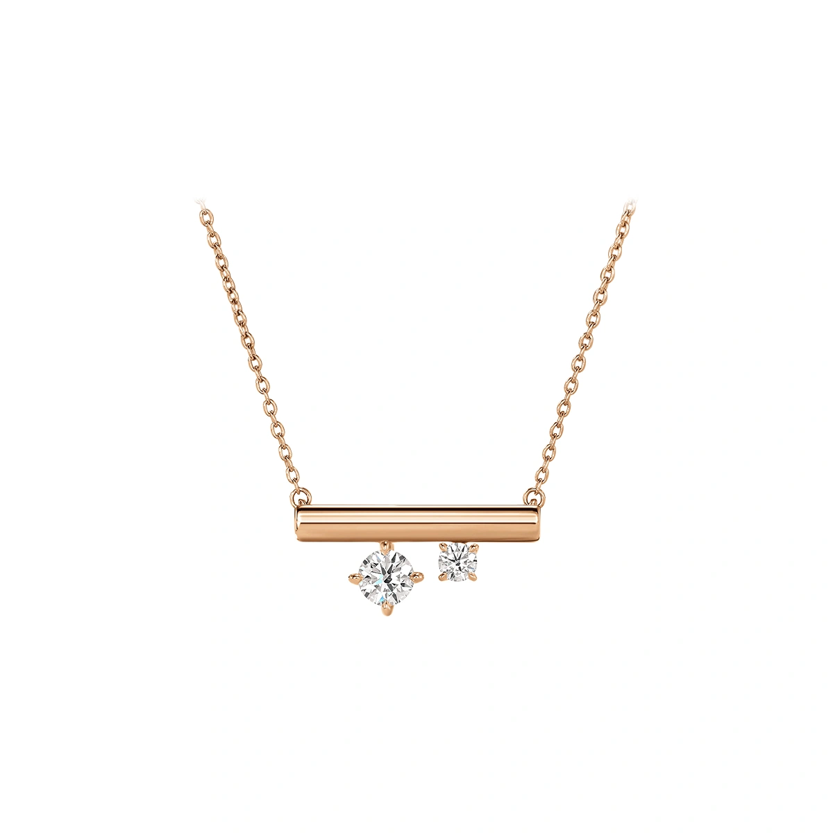 18K/750 Rose Gold diamond necklace