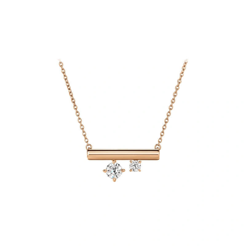 18K/750 Rose Gold diamond necklace