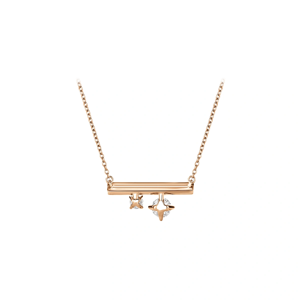 18K/750 Rose Gold diamond necklace