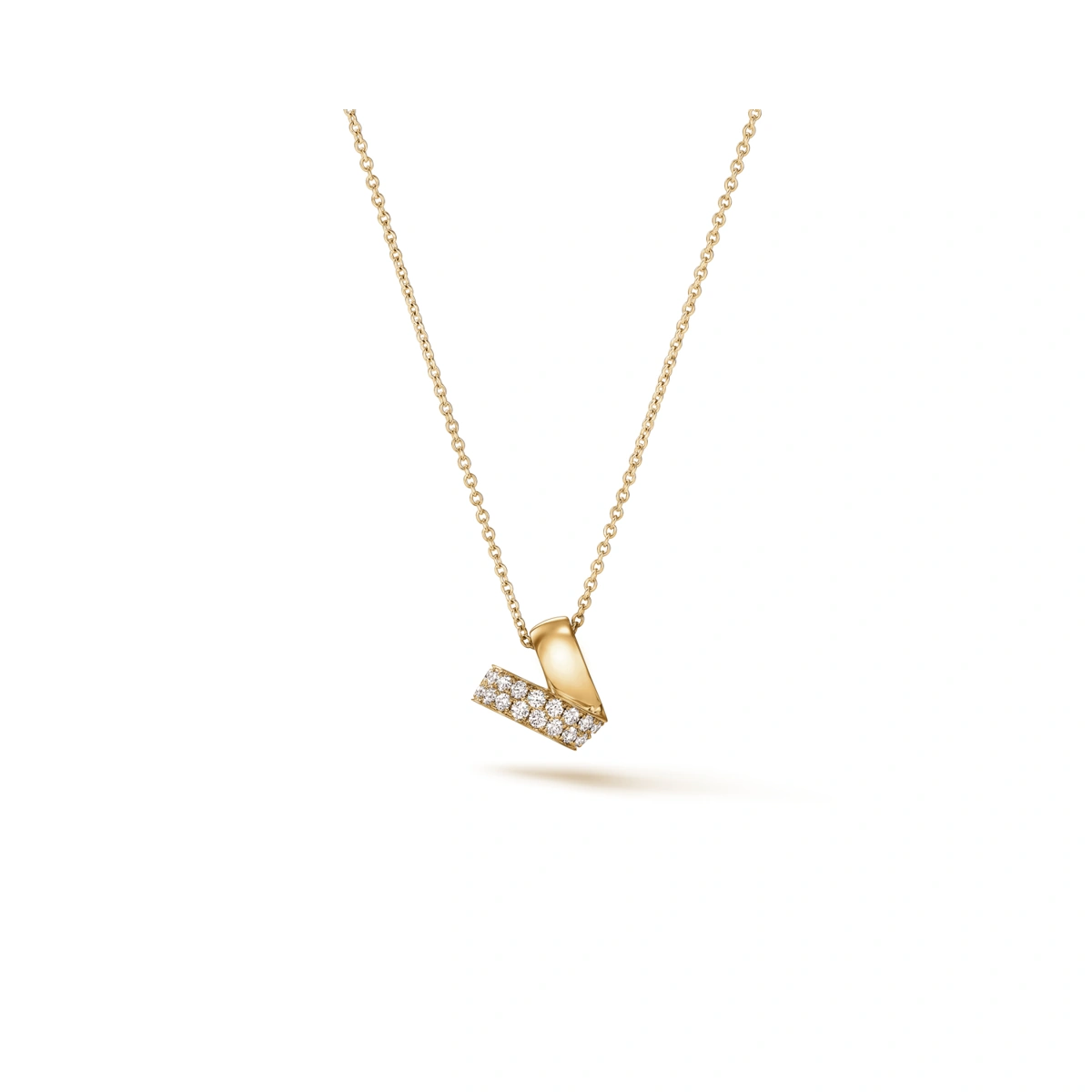 18K/750 Yellow Gold diamond necklace