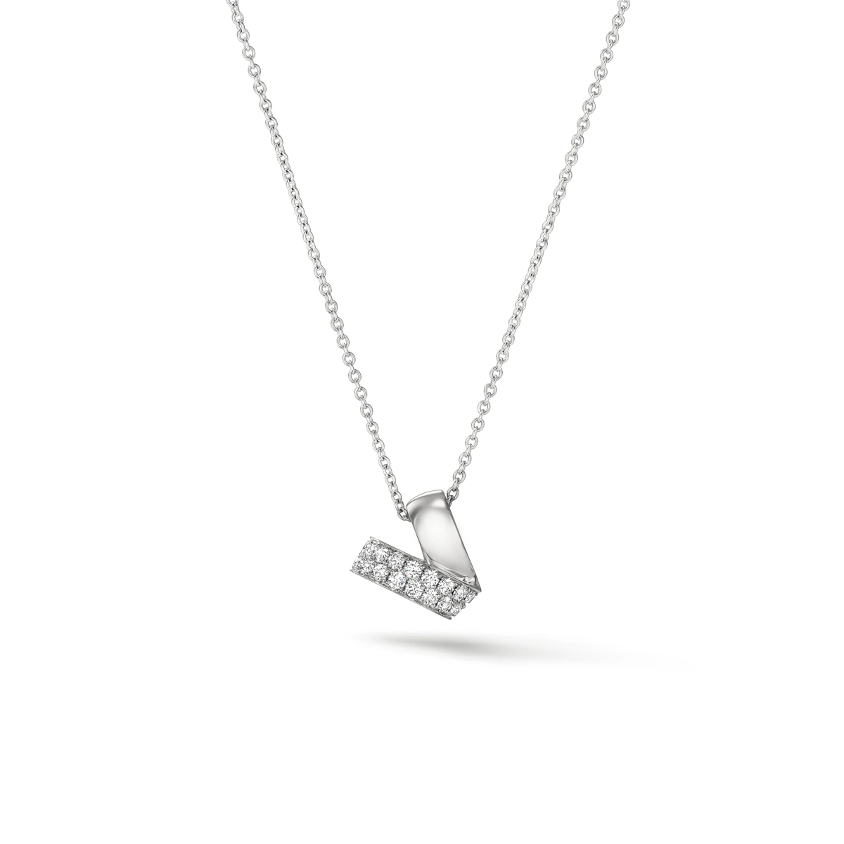 18K/750 White Gold diamond necklace