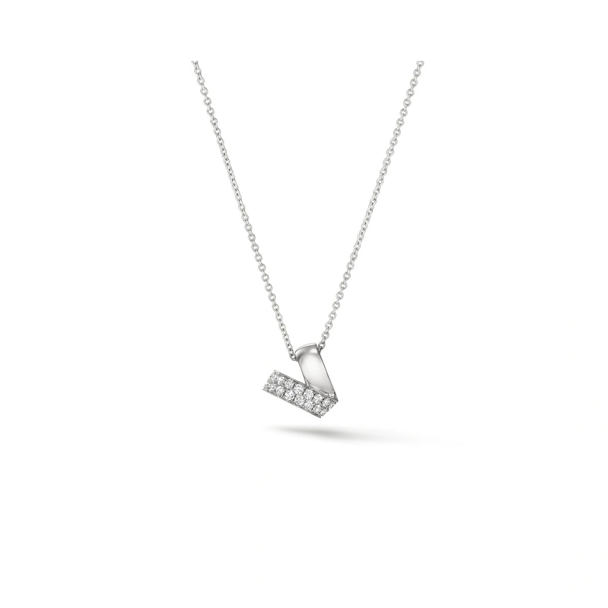 18K/750 White Gold diamond necklace