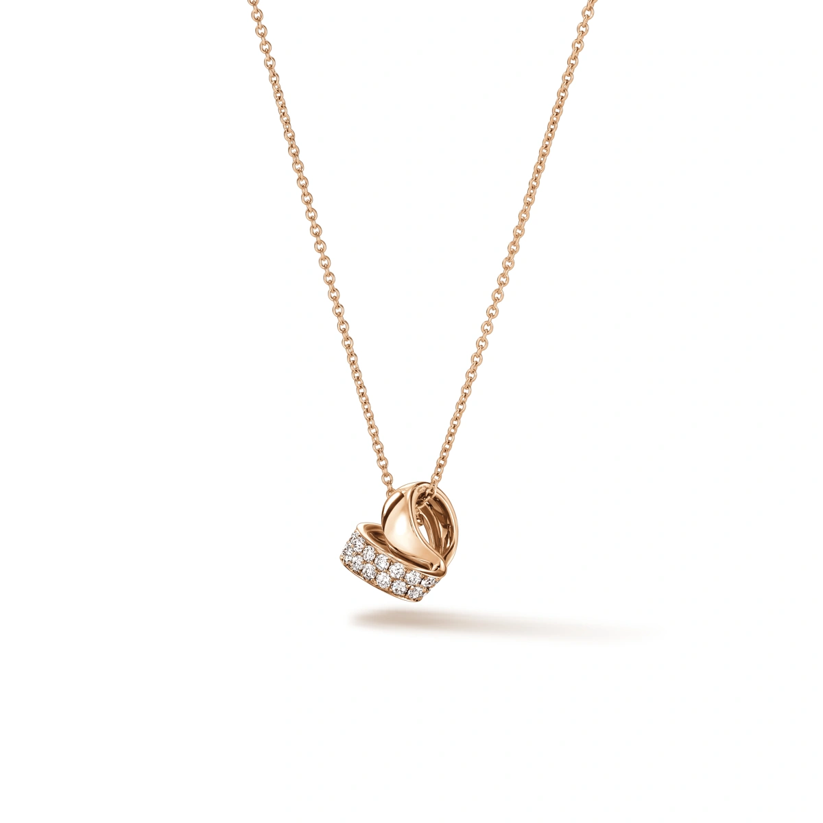 18K/750 Rose Gold diamond necklace