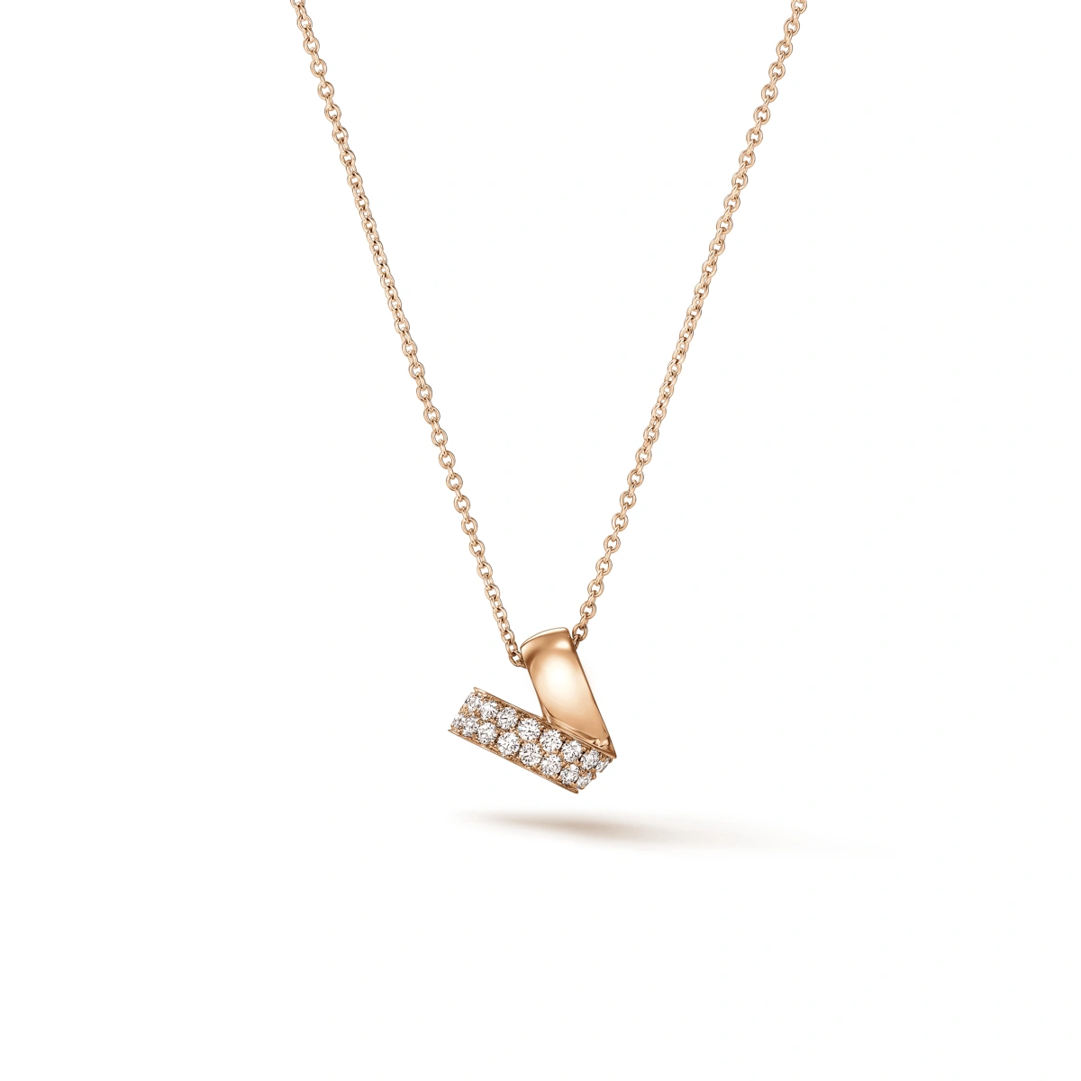 18K/750 Rose Gold diamond necklace