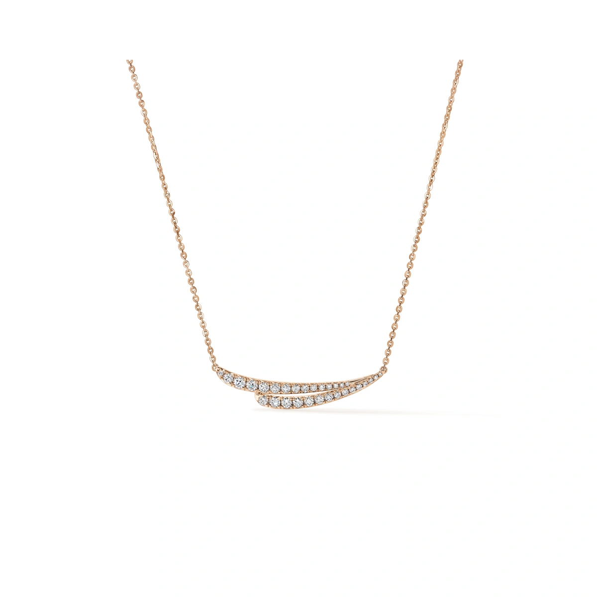 18K/750 Rose Gold diamond necklace