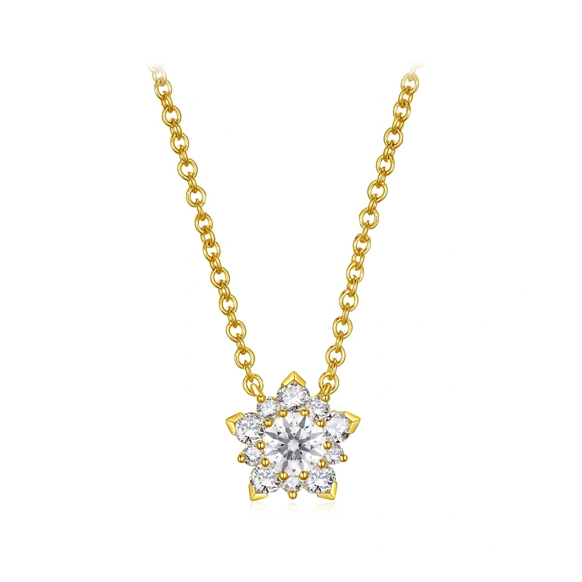 18K/750 Yellow Gold diamond necklace