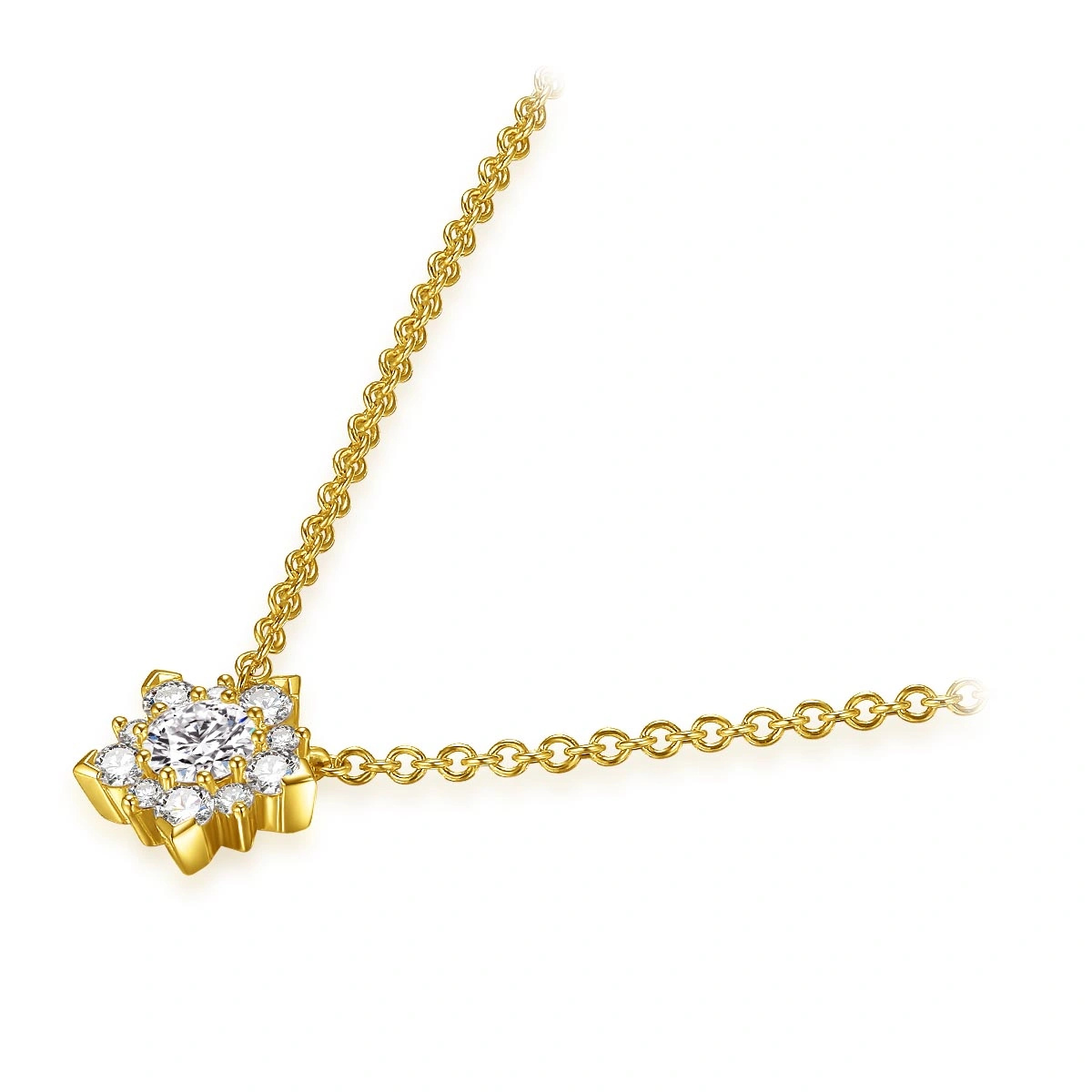 18K/750 Yellow Gold diamond necklace