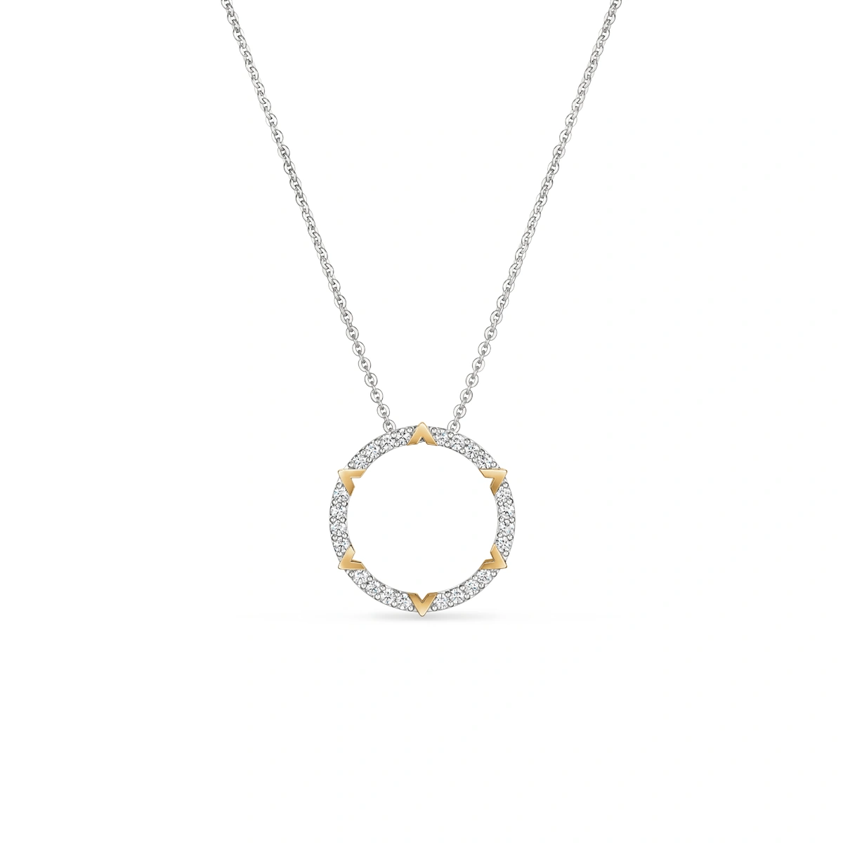 18K/750 Yellow-White Gold diamond necklace