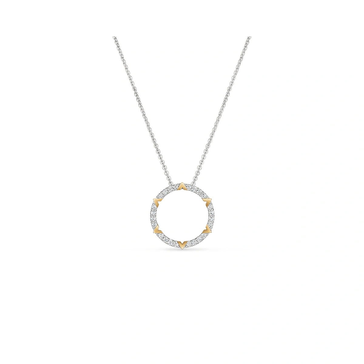 18K/750 Yellow-White Gold diamond necklace