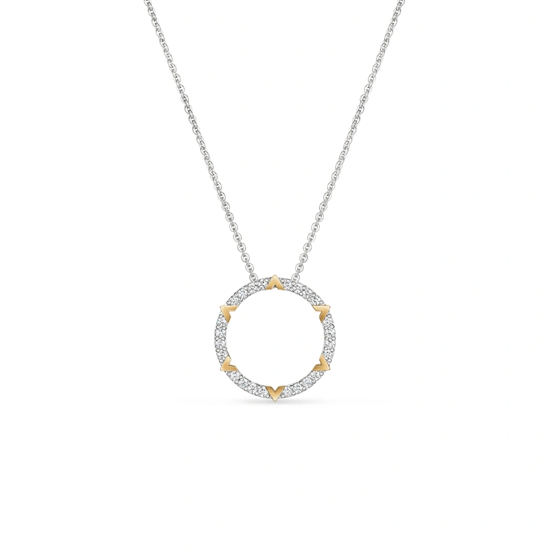 18K/750 Yellow-White Gold diamond necklace