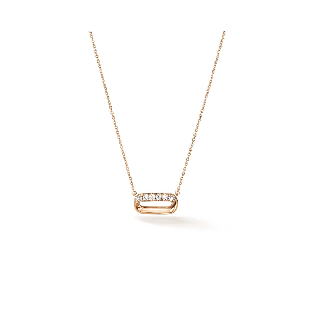 18K/750 Rose Gold diamond necklace