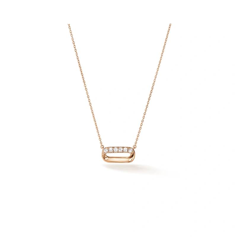 18K/750 Rose Gold diamond necklace