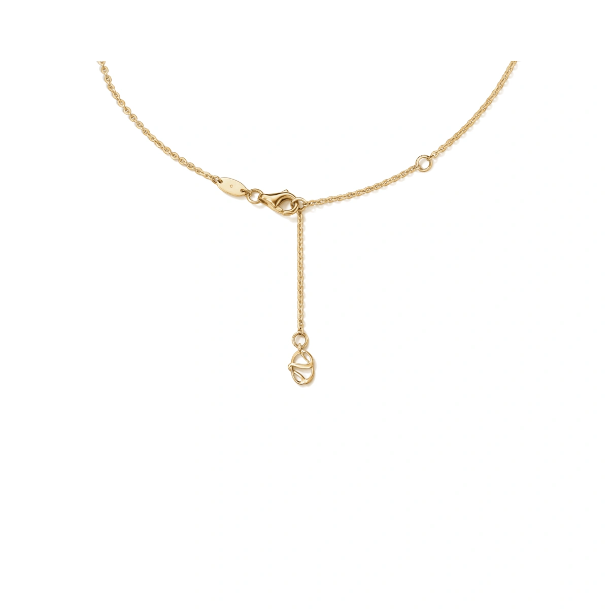 18K/750黃色黃金鑲天然鑽石頸鏈