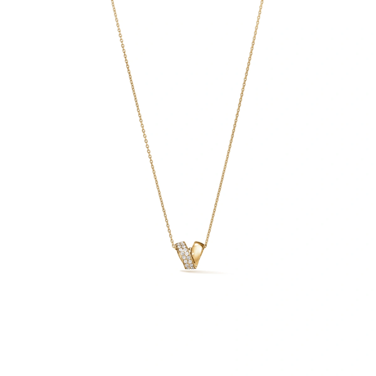 18K/750 Yellow Gold diamond necklace