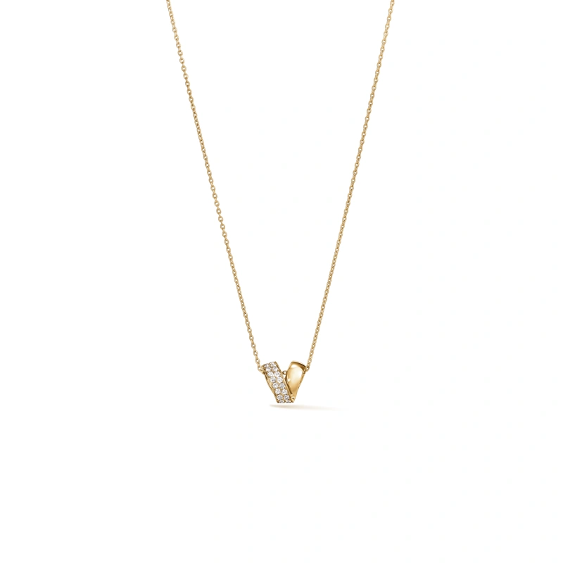 18K/750 Yellow Gold diamond necklace