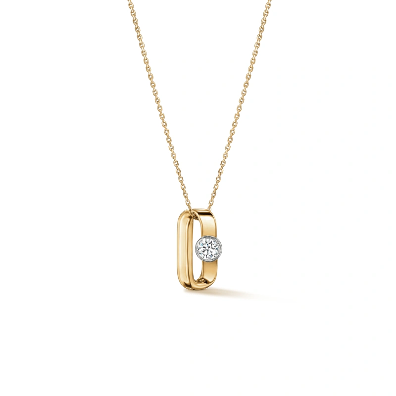 18K/750 Yellow-White Gold diamond necklace