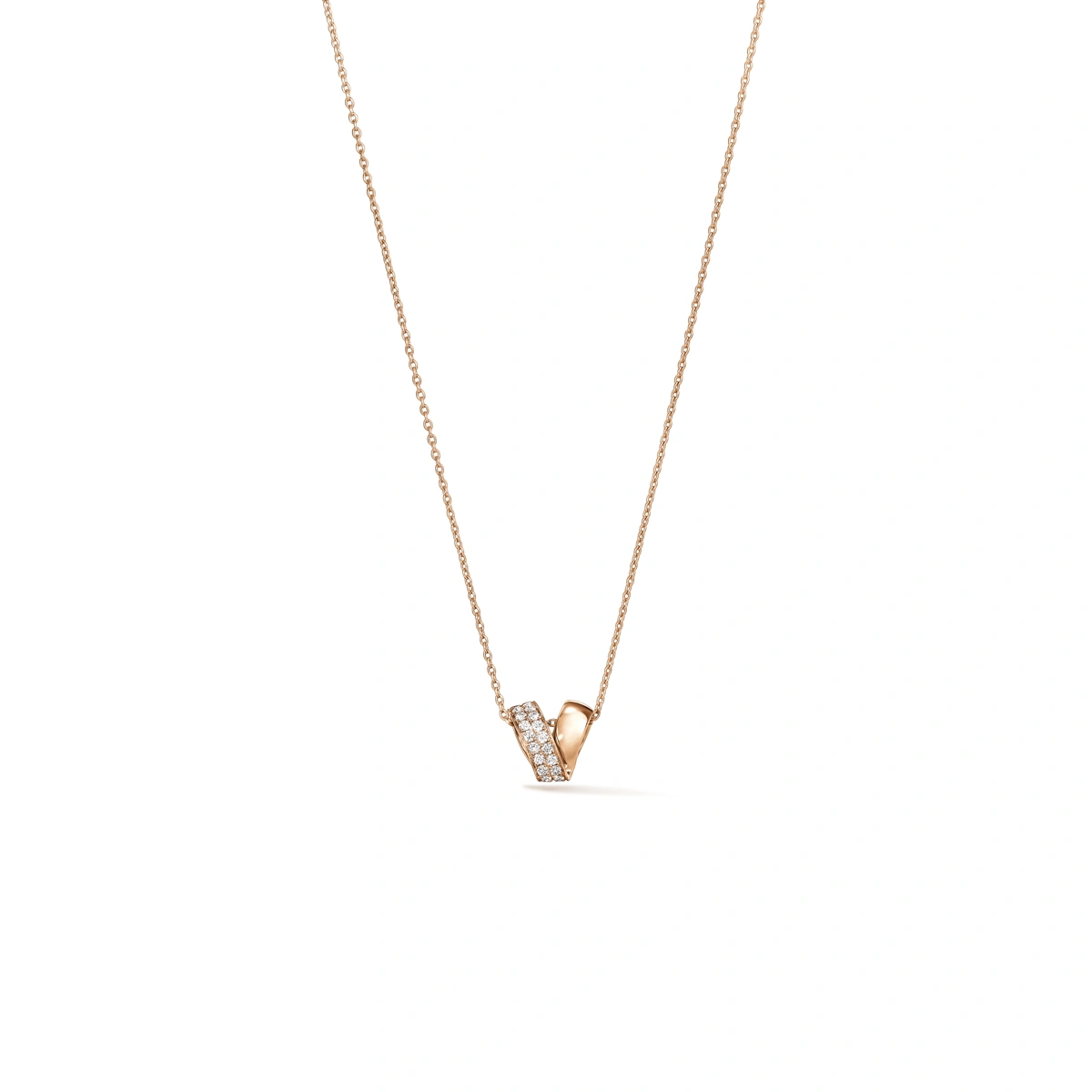 18K/750 Rose Gold diamond necklace