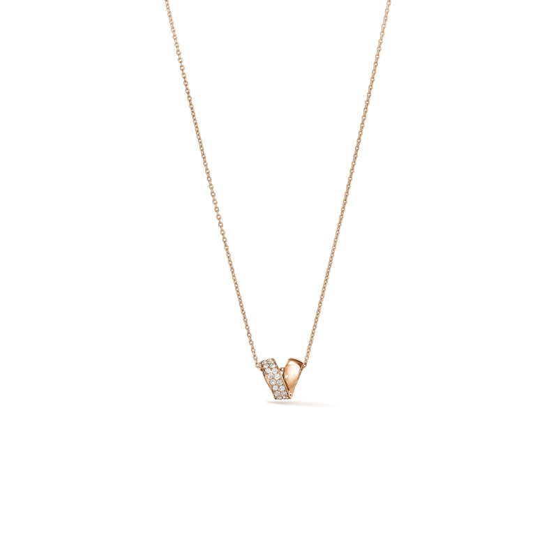 18K/750 Rose Gold diamond necklace