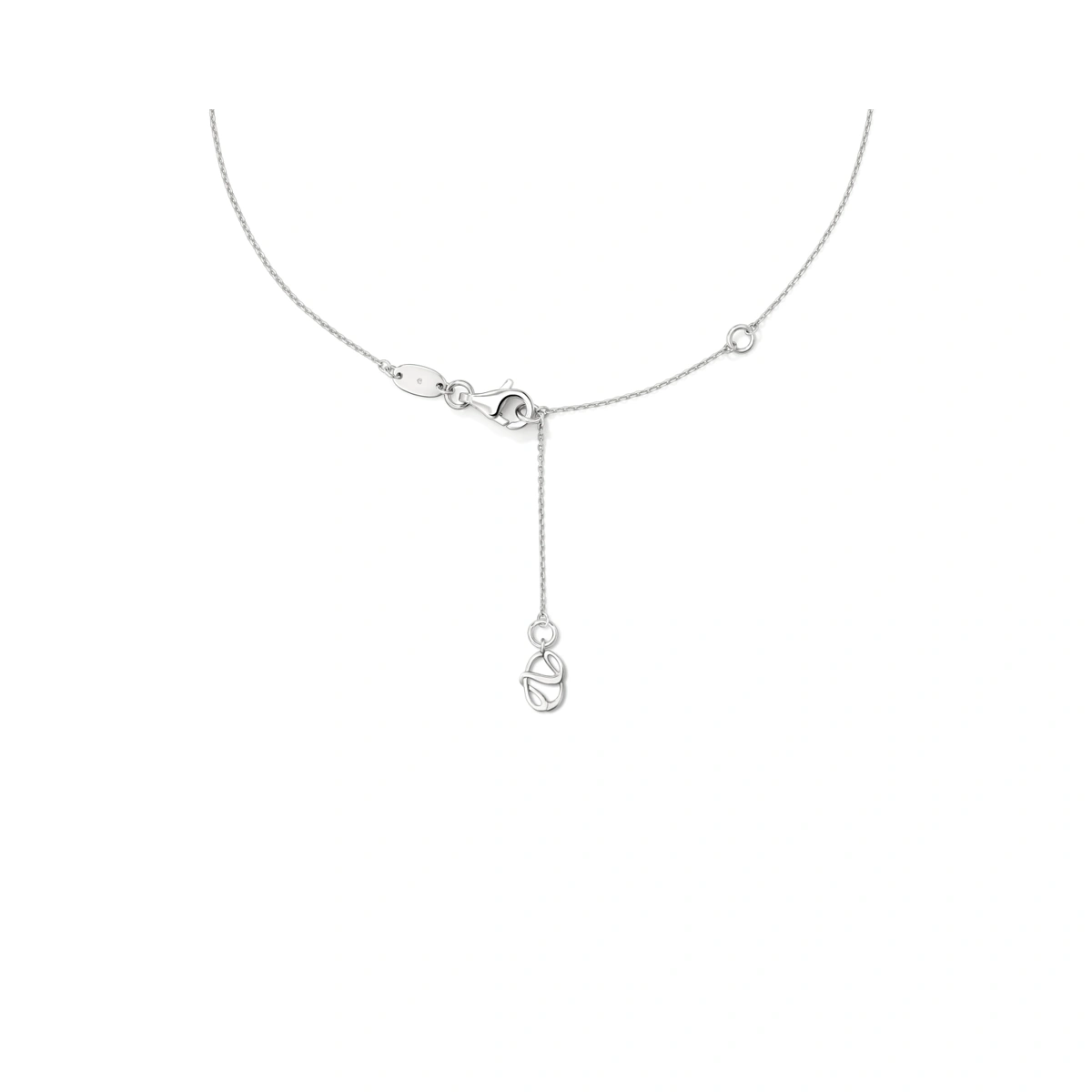 18K/750白-玫瑰兩色黃金鑲天然鑽石頸鏈