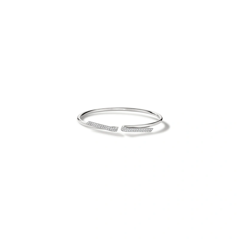 18K/750 White Gold diamond bangle