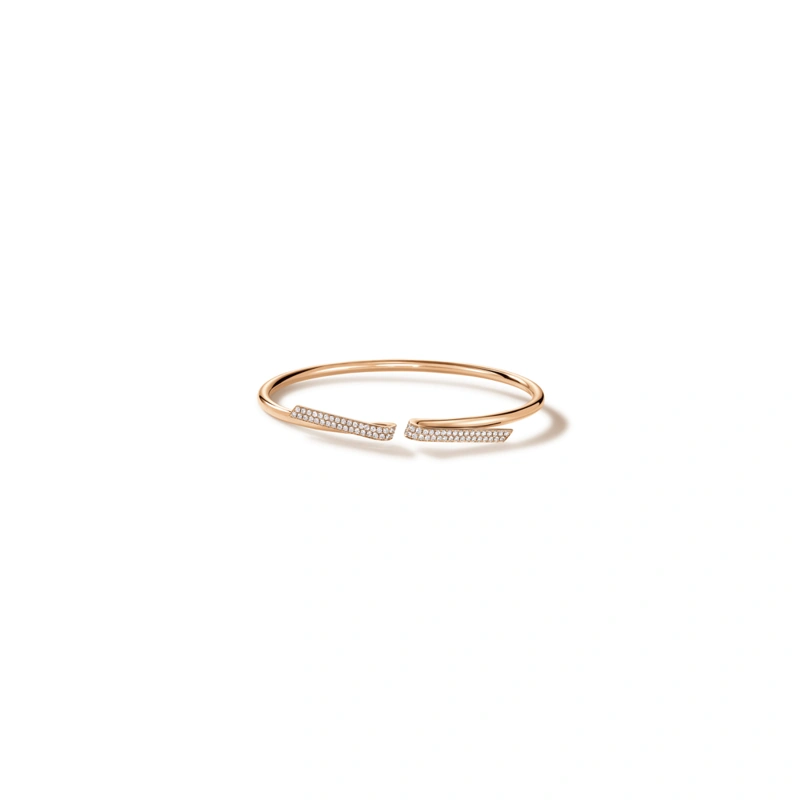 18K/750 Rose Gold diamond bangle