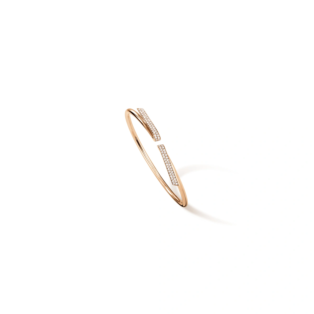 18K/750 Rose Gold diamond bangle