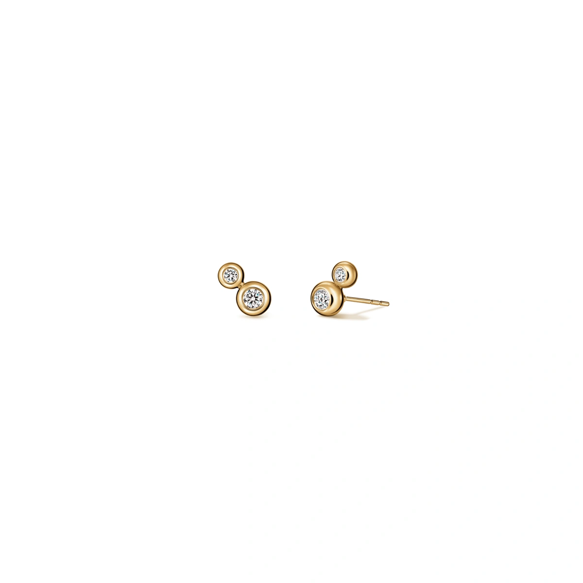 18K/750 Yellow Gold diamond earrings