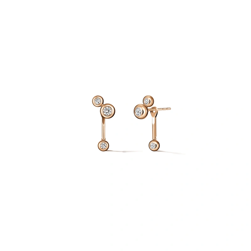 18K/750 Rose Gold diamond earrings