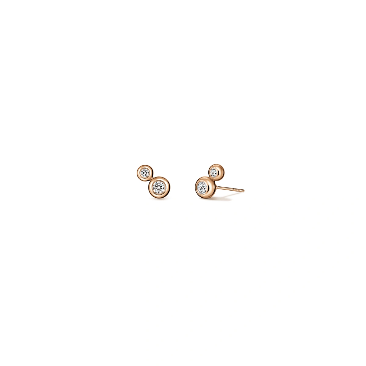 18K/750 Rose Gold diamond earrings