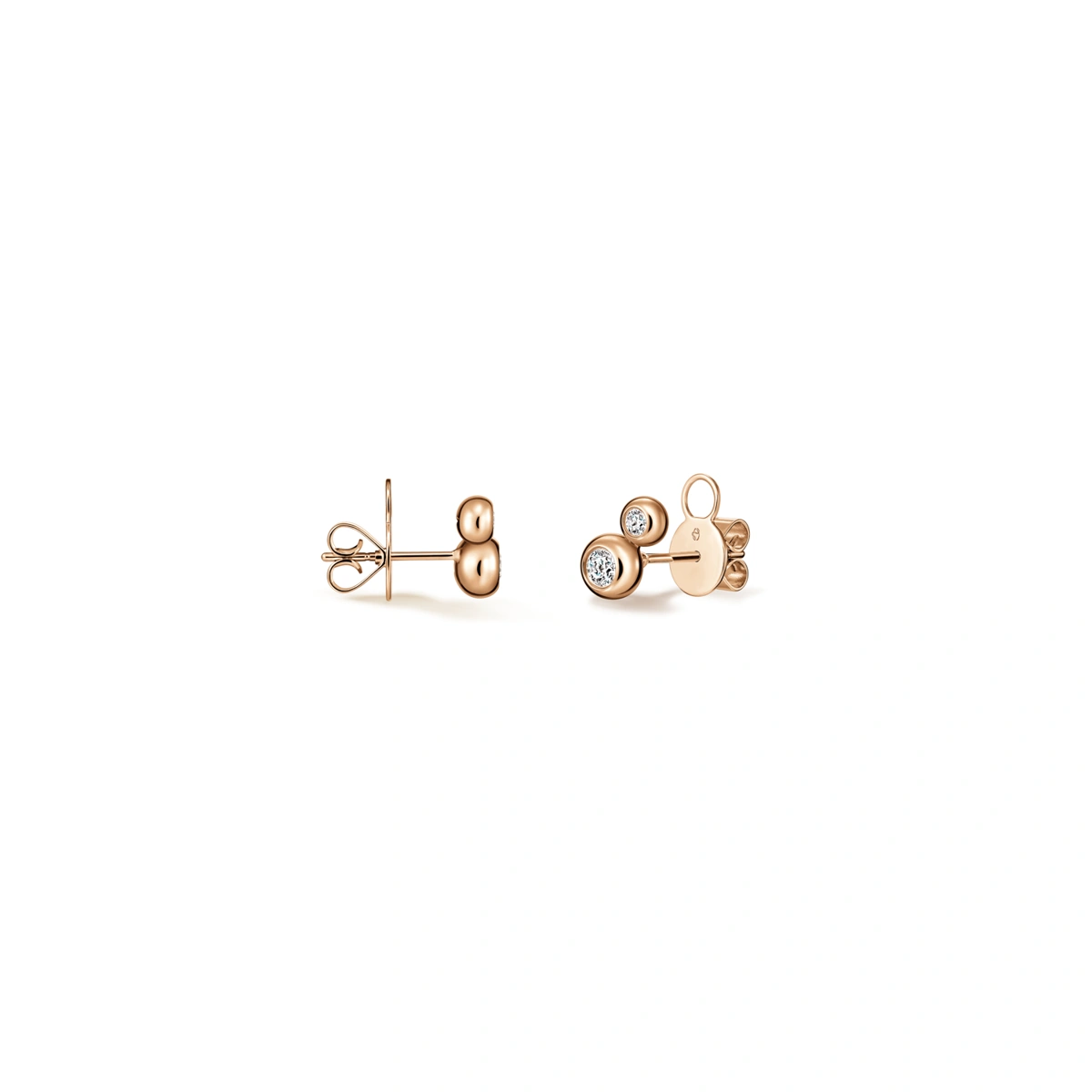 18K/750 Rose Gold diamond earrings