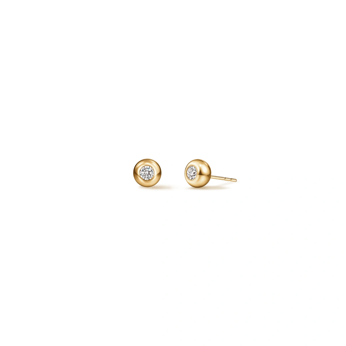 18K/750 Yellow Gold diamond earrings
