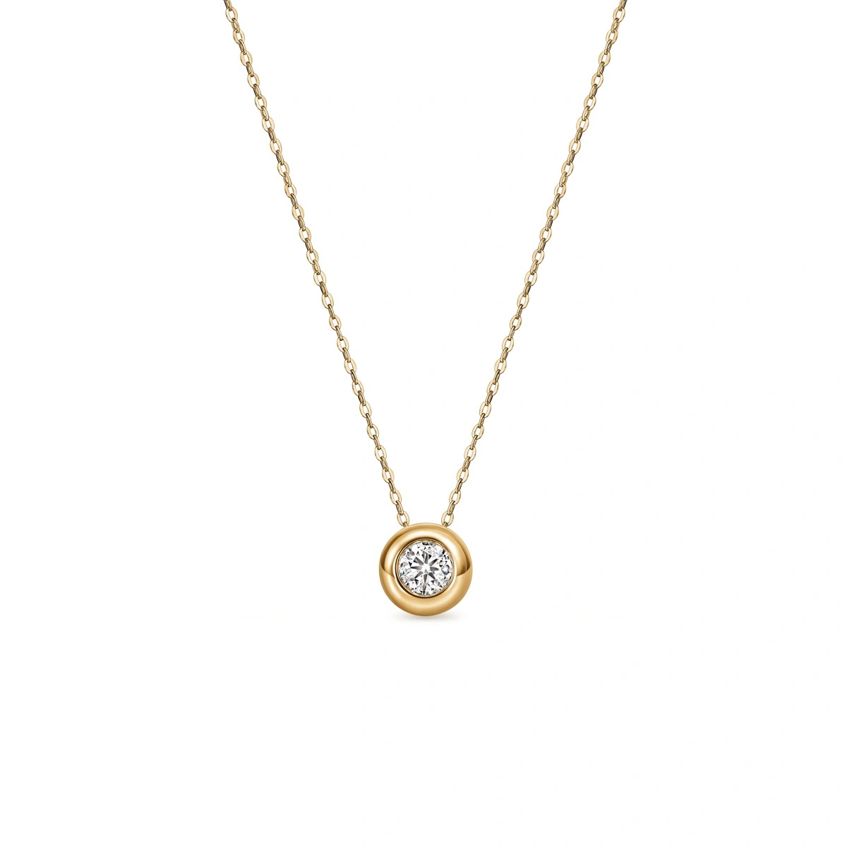 18K/750 Yellow Gold diamond necklace
