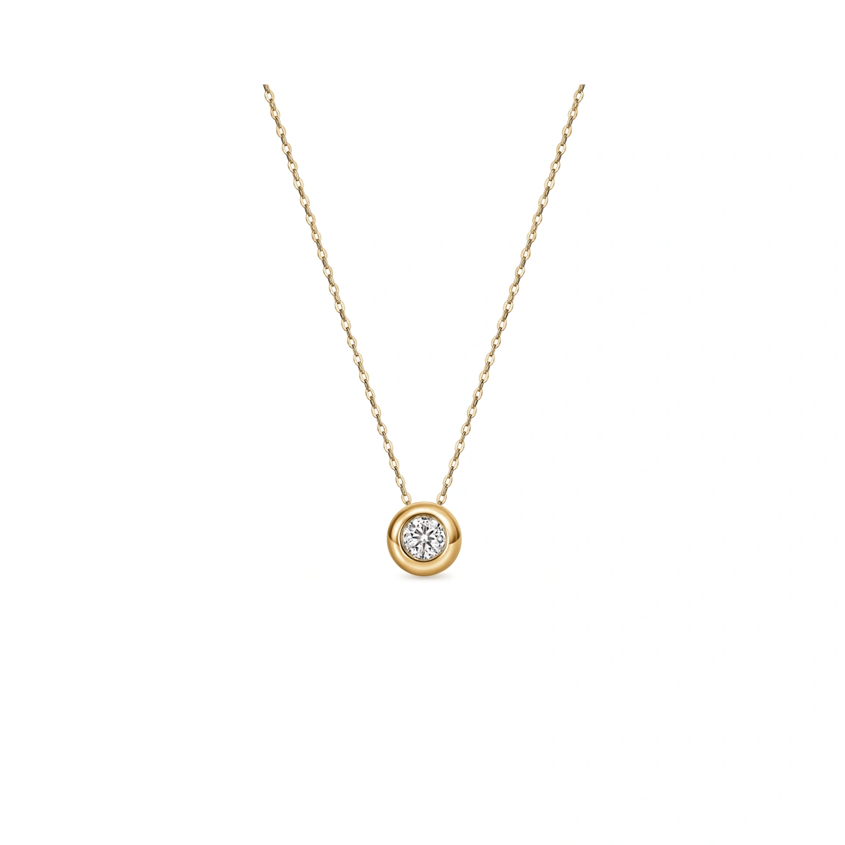 18K/750 Yellow Gold diamond necklace