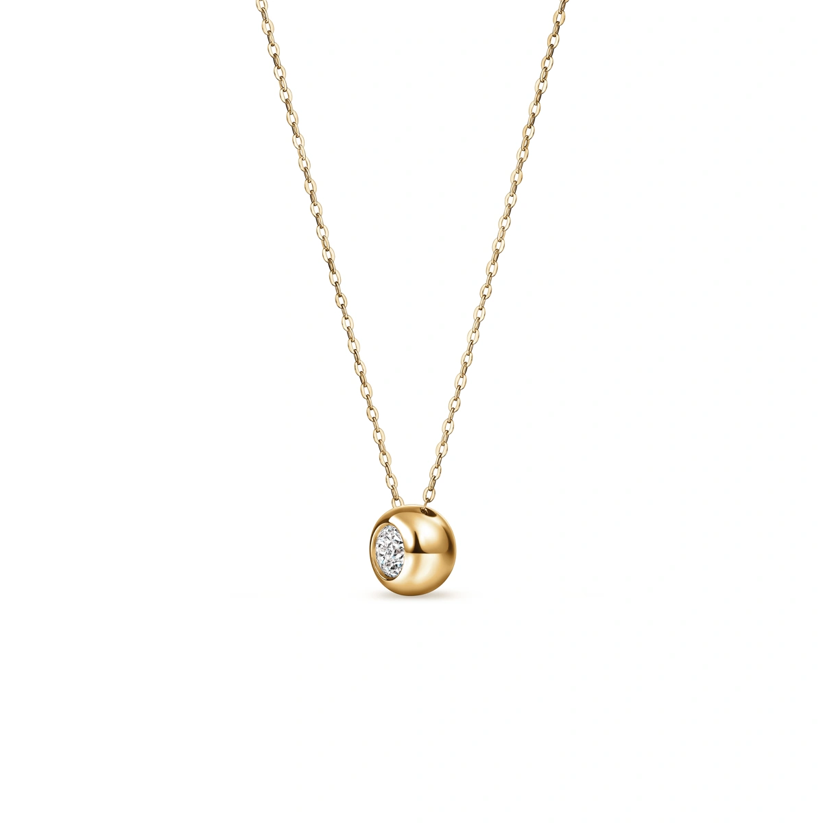18K/750 Yellow Gold diamond necklace