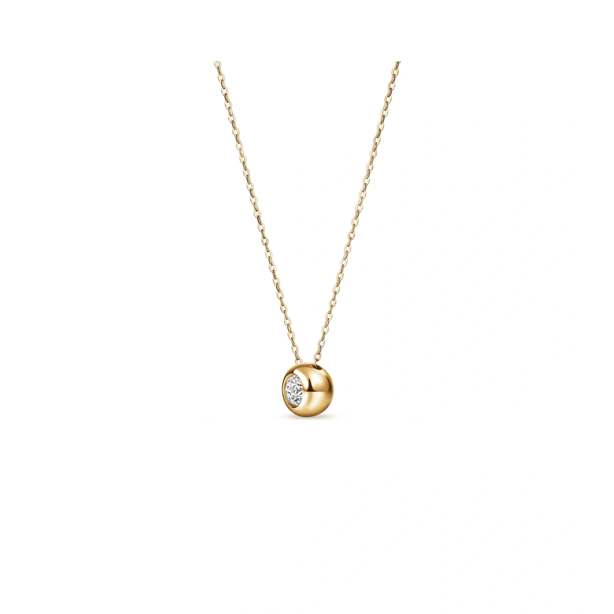 18K/750 Yellow Gold diamond necklace