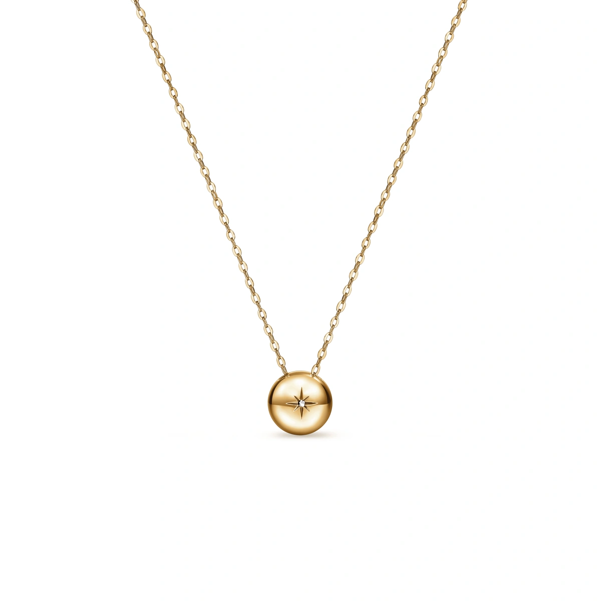 18K/750 Yellow Gold diamond necklace