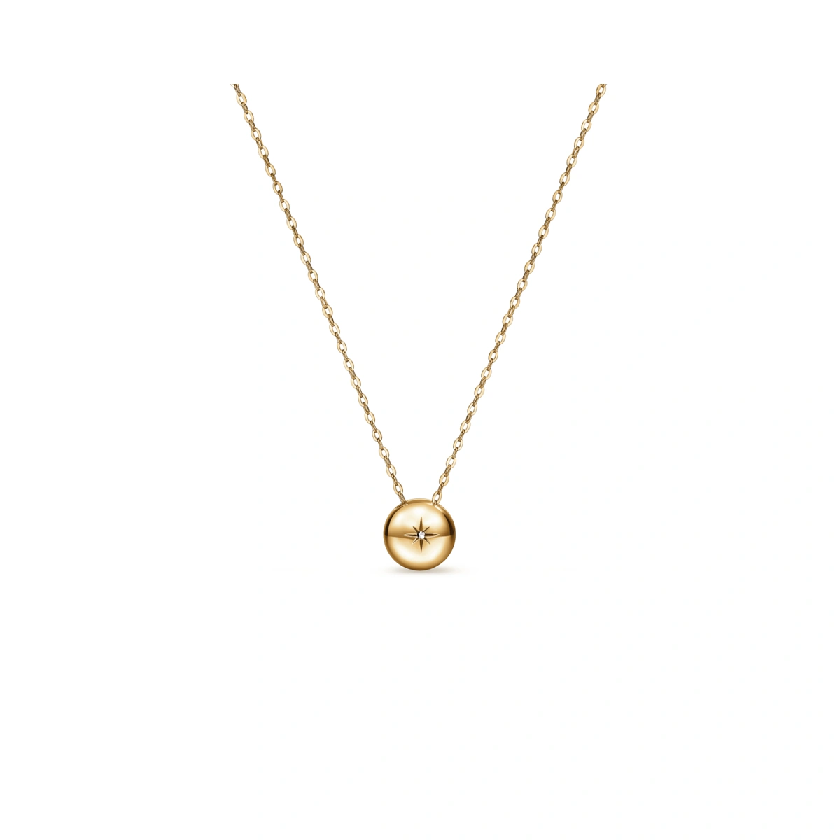 18K/750 Yellow Gold diamond necklace