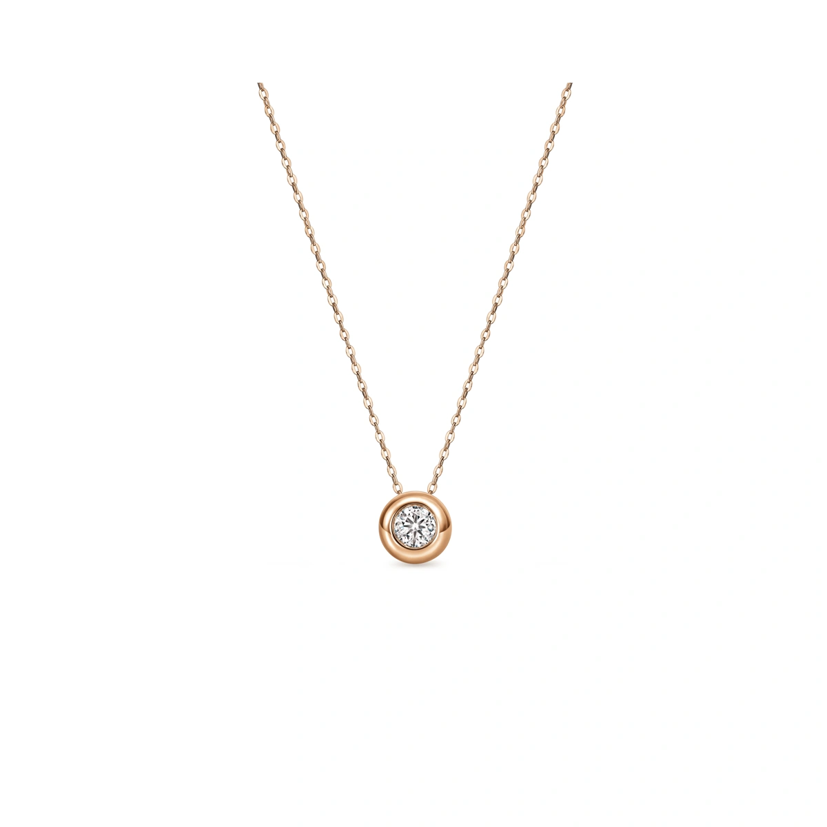 18K/750 Rose Gold diamond necklace