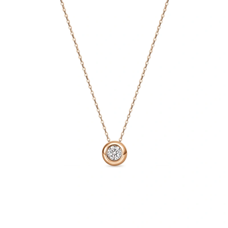18K/750 Rose Gold diamond necklace