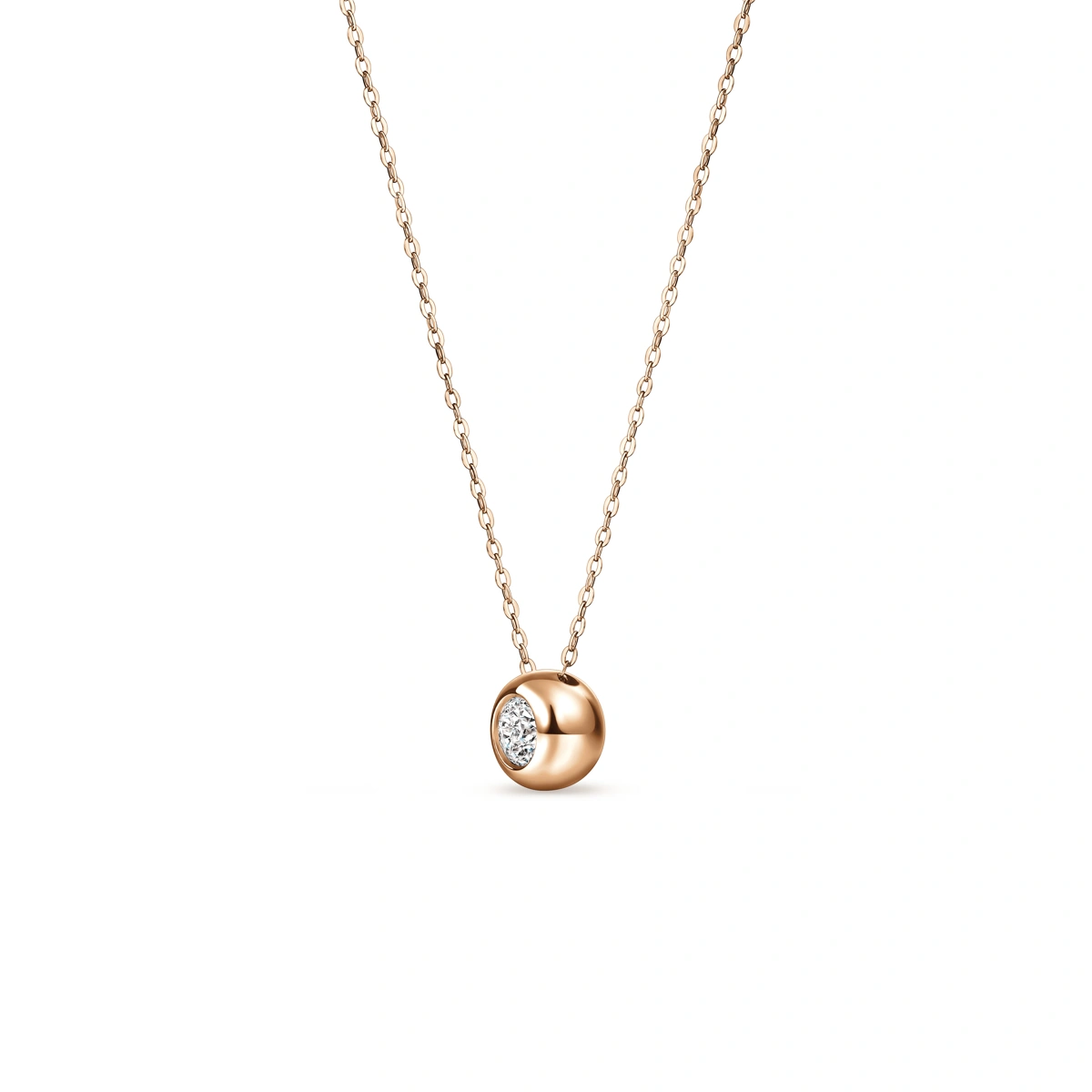18K/750 Rose Gold diamond necklace