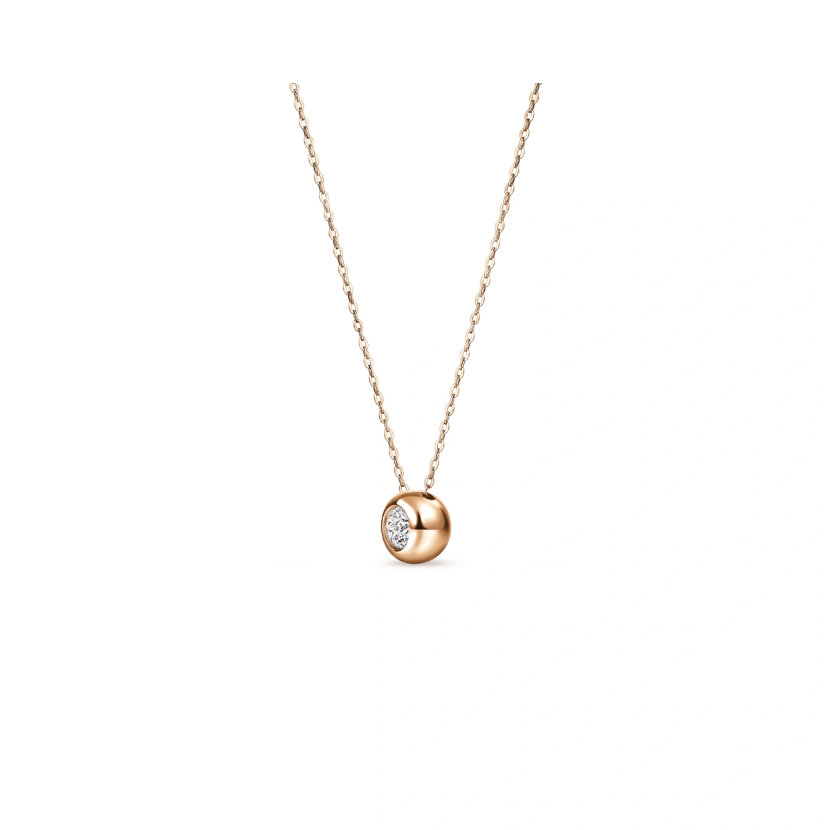 18K/750 Rose Gold diamond necklace