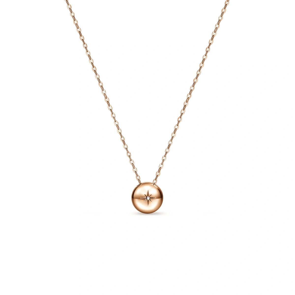 18K/750 Rose Gold diamond necklace