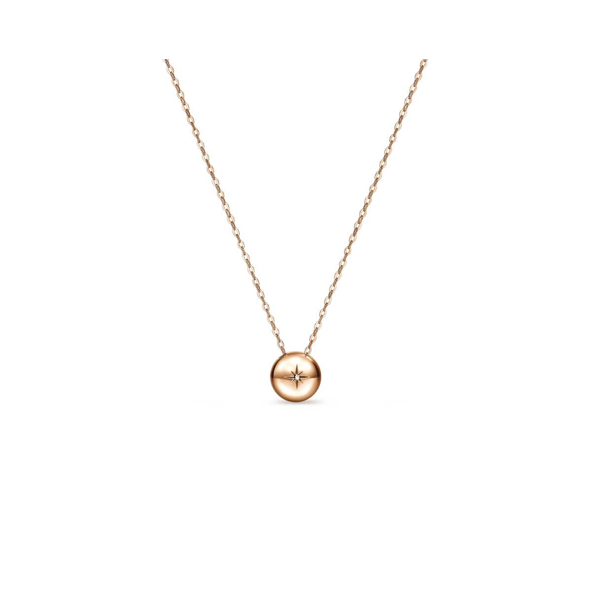 18K/750 Rose Gold diamond necklace