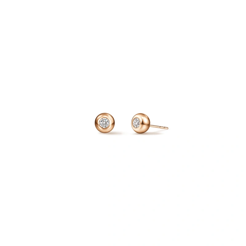 18K/750 Rose Gold diamond earrings