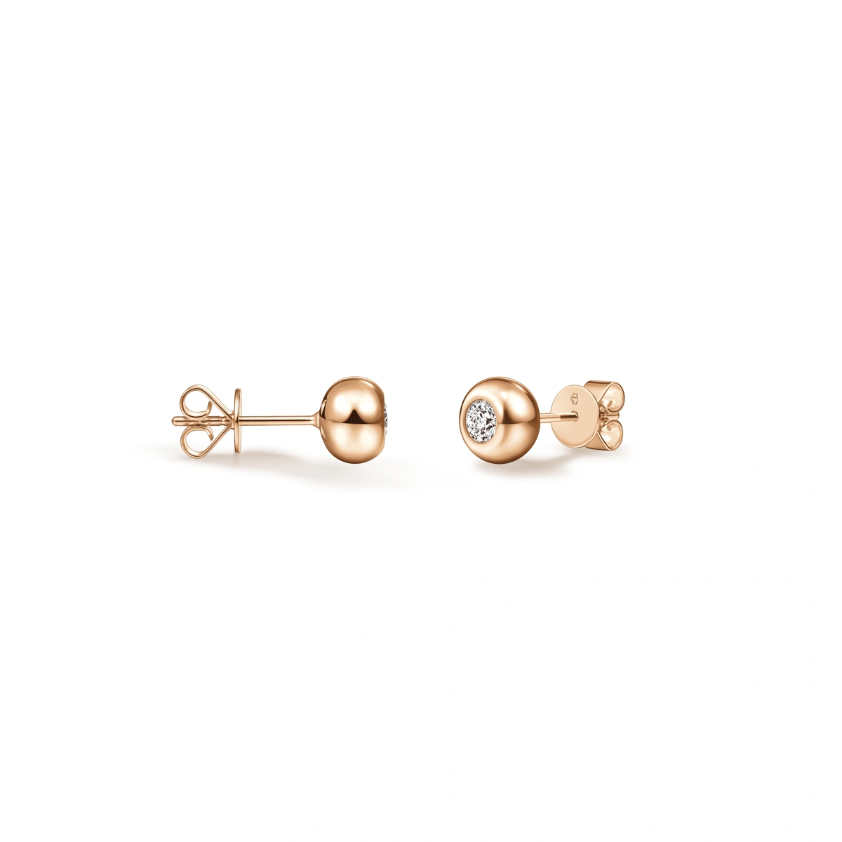 18K/750 Rose Gold diamond earrings