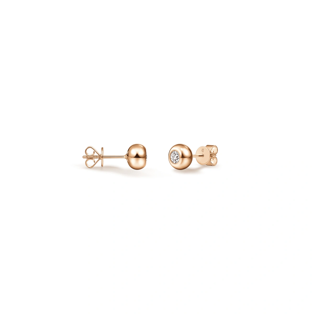 18K/750 Rose Gold diamond earrings